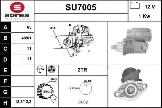 Sera SU7005 - Démarreur cwaw.fr