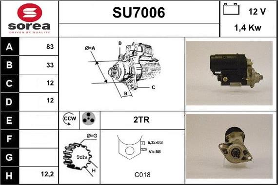 Sera SU7006 - Démarreur cwaw.fr