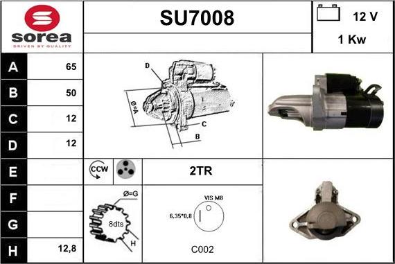 Sera SU7008 - Démarreur cwaw.fr