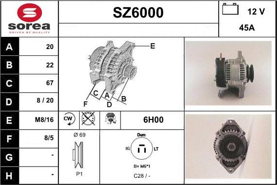 Sera SZ6000 - Alternateur cwaw.fr