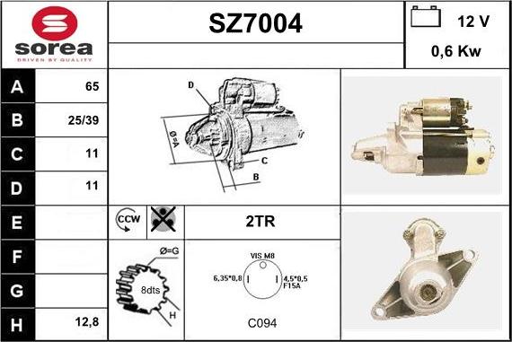 Sera SZ7004 - Démarreur cwaw.fr