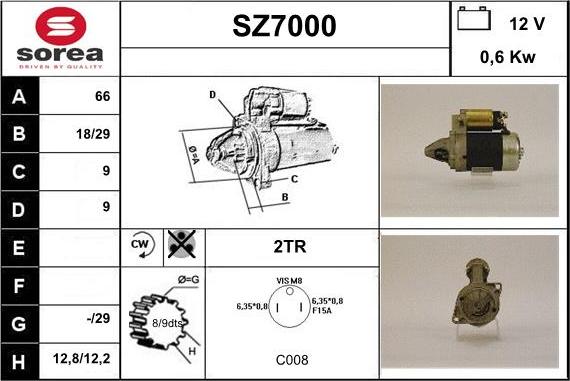 Sera SZ7000 - Démarreur cwaw.fr