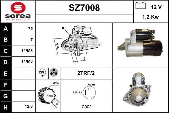 Sera SZ7008 - Démarreur cwaw.fr