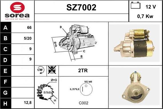 Sera SZ7002 - Démarreur cwaw.fr