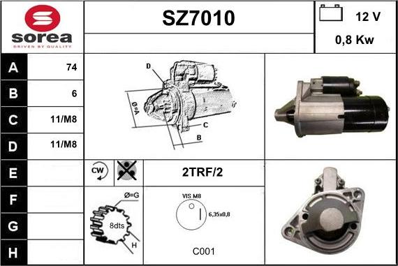 Sera SZ7010 - Démarreur cwaw.fr