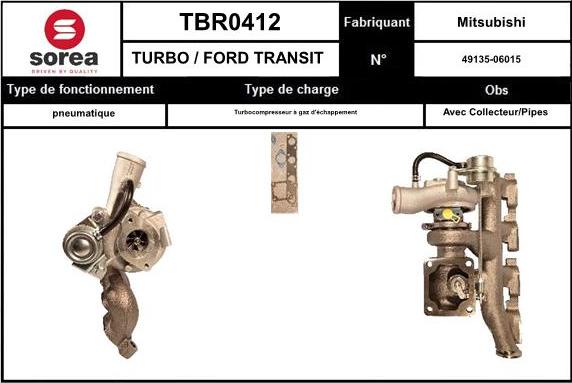 Sera TBR0412 - Turbocompresseur, suralimentation cwaw.fr