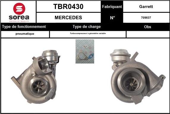 Sera TBR0430 - Turbocompresseur, suralimentation cwaw.fr