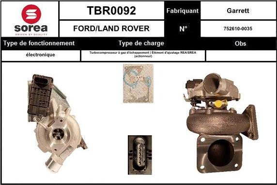 Sera TBR0092 - Turbocompresseur, suralimentation cwaw.fr