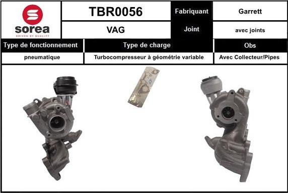 Sera TBR0056 - Turbocompresseur, suralimentation cwaw.fr