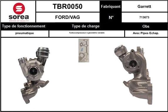 Sera TBR0050 - Turbocompresseur, suralimentation cwaw.fr