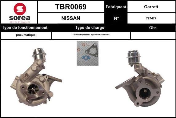 Sera TBR0069 - Turbocompresseur, suralimentation cwaw.fr