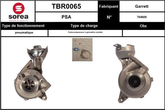 Sera TBR0065 - Turbocompresseur, suralimentation cwaw.fr