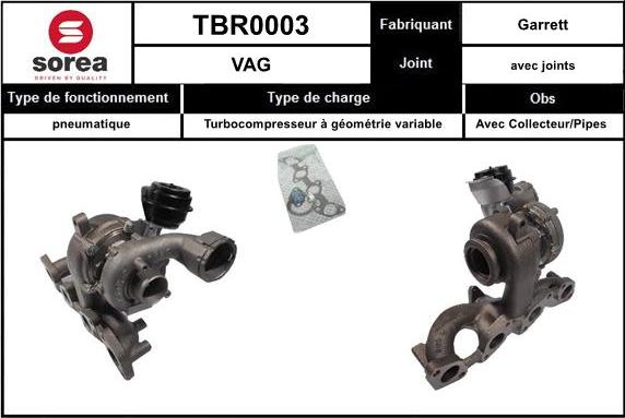 Sera TBR0003 - Turbocompresseur, suralimentation cwaw.fr