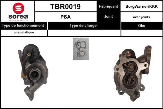 Sera TBR0019 - Turbocompresseur, suralimentation cwaw.fr