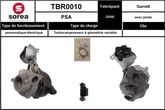 Sera TBR0010 - Turbocompresseur, suralimentation cwaw.fr