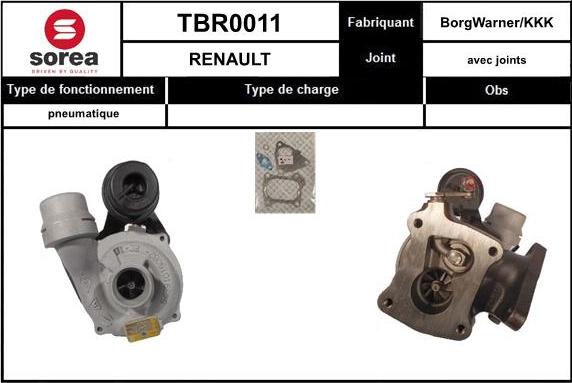 Sera TBR0011 - Turbocompresseur, suralimentation cwaw.fr