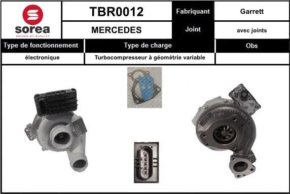 Sera TBR0012 - Turbocompresseur, suralimentation cwaw.fr