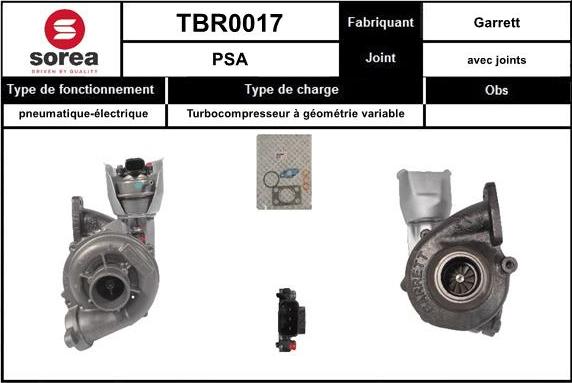 Sera TBR0017 - Turbocompresseur, suralimentation cwaw.fr