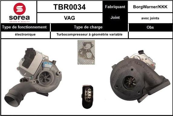 Sera TBR0034 - Turbocompresseur, suralimentation cwaw.fr