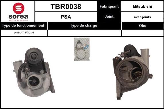 Sera TBR0038 - Turbocompresseur, suralimentation cwaw.fr