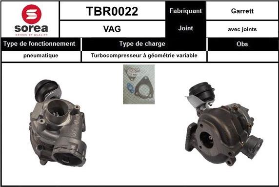 Sera TBR0022 - Turbocompresseur, suralimentation cwaw.fr