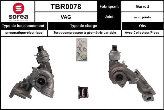 Sera TBR0078 - Turbocompresseur, suralimentation cwaw.fr