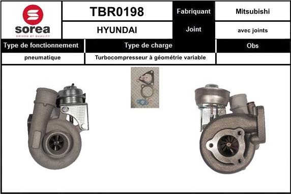 Sera TBR0198 - Turbocompresseur, suralimentation cwaw.fr