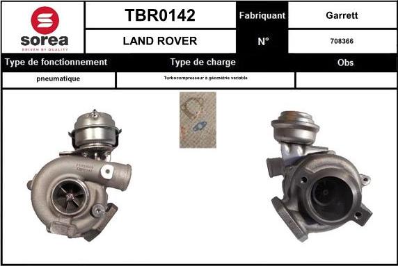 Sera TBR0142 - Turbocompresseur, suralimentation cwaw.fr