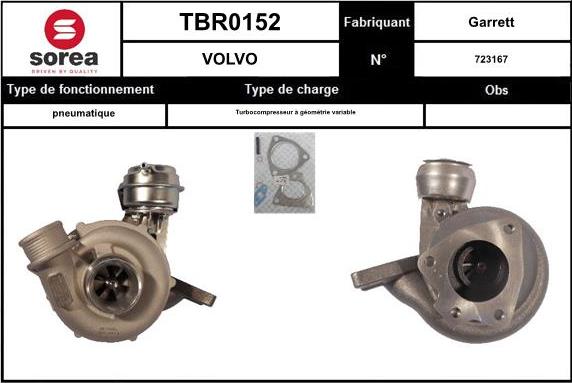 Sera TBR0152 - Turbocompresseur, suralimentation cwaw.fr