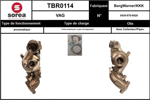 Sera TBR0114 - Turbocompresseur, suralimentation cwaw.fr