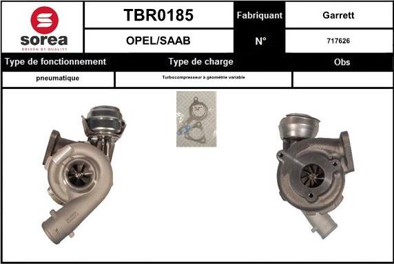 Sera TBR0185 - Turbocompresseur, suralimentation cwaw.fr