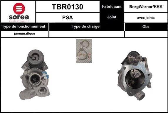 Sera TBR0130 - Turbocompresseur, suralimentation cwaw.fr