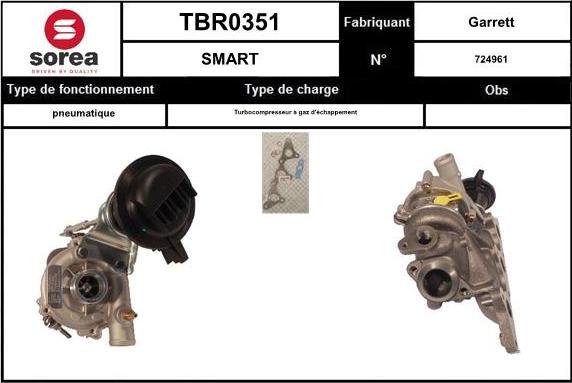 Sera TBR0351 - Turbocompresseur, suralimentation cwaw.fr