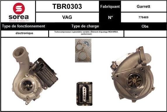 Sera TBR0303 - Turbocompresseur, suralimentation cwaw.fr