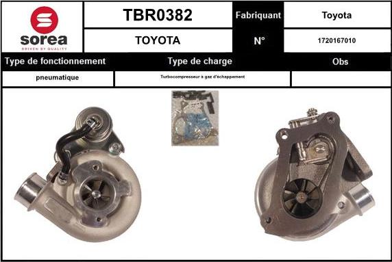 Sera TBR0382 - Turbocompresseur, suralimentation cwaw.fr