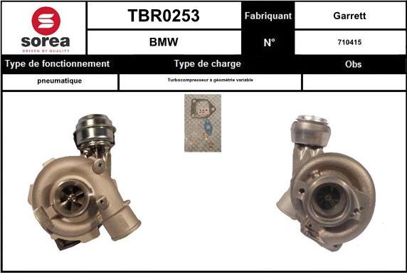 Sera TBR0253 - Turbocompresseur, suralimentation cwaw.fr