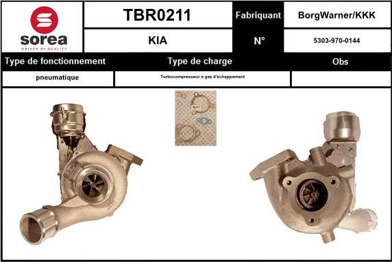 Sera TBR0211 - Turbocompresseur, suralimentation cwaw.fr