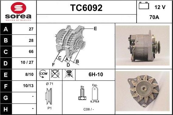 Sera TC6092 - Alternateur cwaw.fr