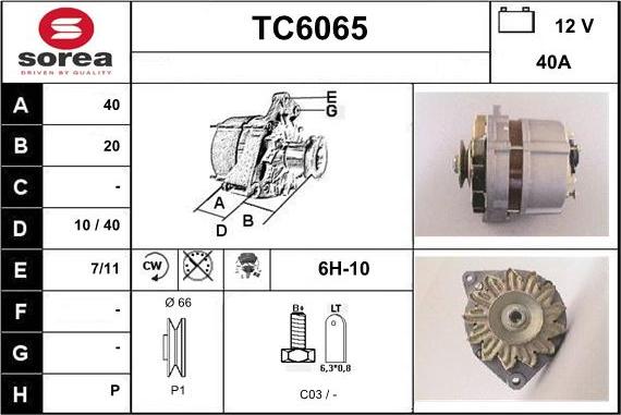 Sera TC6065 - Alternateur cwaw.fr