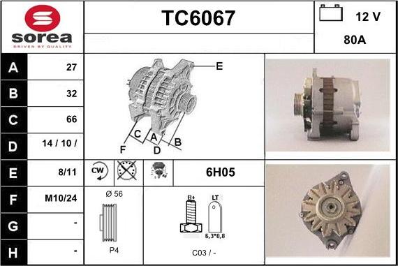 Sera TC6067 - Alternateur cwaw.fr