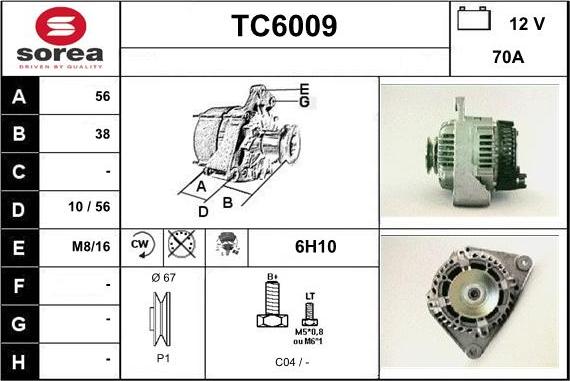 Sera TC6009 - Alternateur cwaw.fr