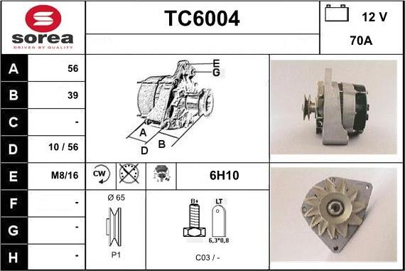 Sera TC6004 - Alternateur cwaw.fr