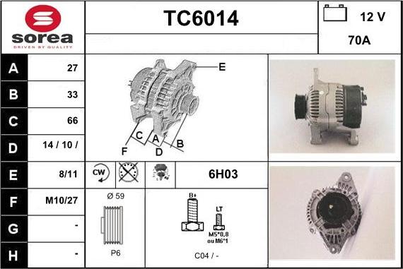 Sera TC6014 - Alternateur cwaw.fr