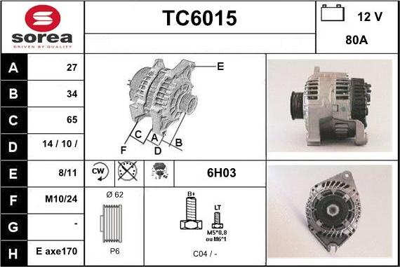 Sera TC6015 - Alternateur cwaw.fr