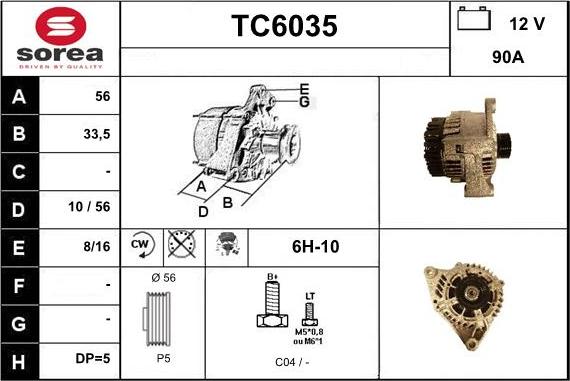 Sera TC6035 - Alternateur cwaw.fr