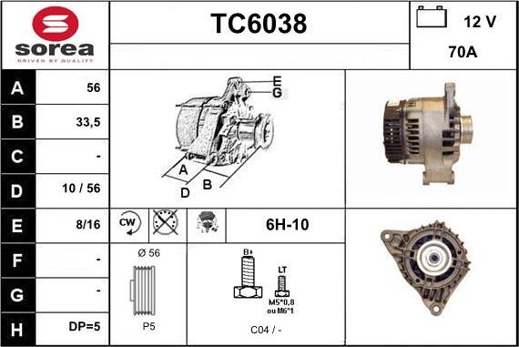 Sera TC6038 - Alternateur cwaw.fr