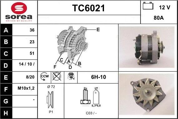 Sera TC6021 - Alternateur cwaw.fr