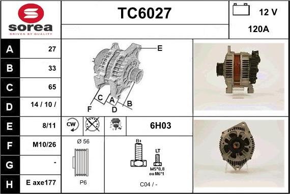 Sera TC6027 - Alternateur cwaw.fr