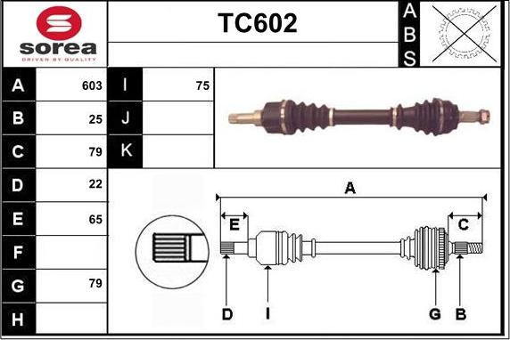 Sera TC602 - Arbre de transmission cwaw.fr