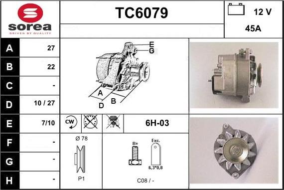 Sera TC6079 - Alternateur cwaw.fr